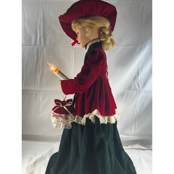 Victorian Animated Christmas Doll Musical Mam'Selle 90s Dynasty Holiday Classic - Picture 9 of 17